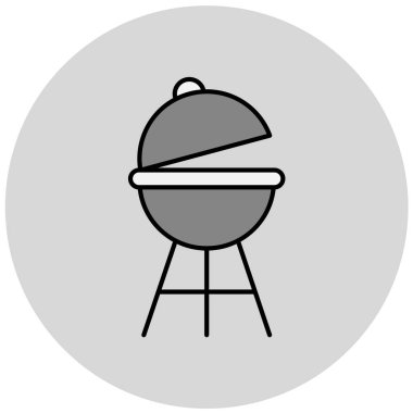 Izgara ikonu. Web için et vektör simgelerinin basit illüstrasyonu