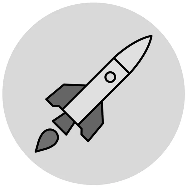 Ikona Rakety Módním Stylu Izolované Pozadí — Stockový vektor
