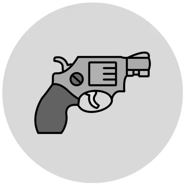 Icono Pistola Estilo Moda Aislado Fondo — Vector de stock