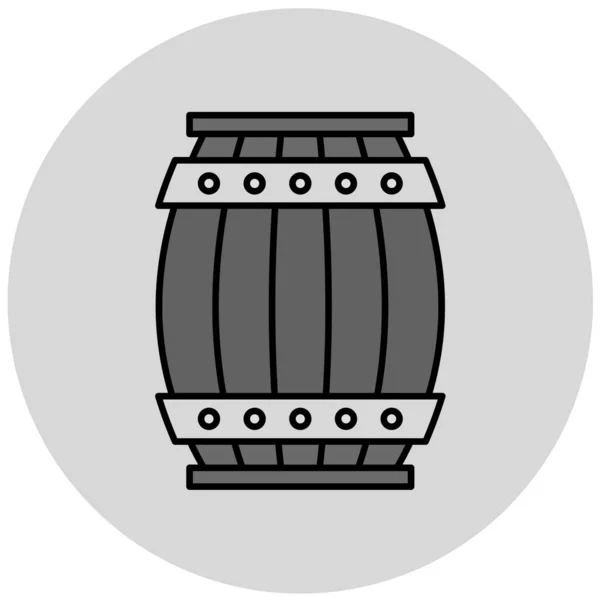 Baril Bière Conception Simple — Image vectorielle