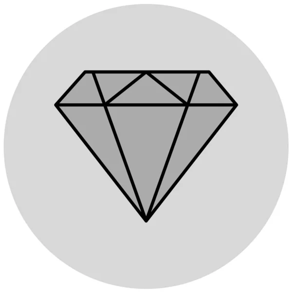 Діамантова Іконка Векторна Ілюстрація — стоковий вектор