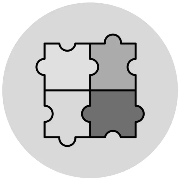 Puzzle Ikona Web Prosta Ilustracja — Wektor stockowy