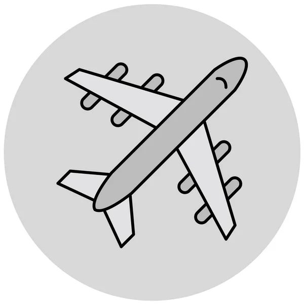 Pesawat Ikon Web Ilustrasi Sederhana - Stok Vektor