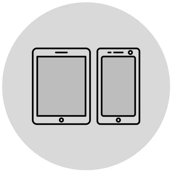 Mobile Phone Tablet Icon Vector Illustration — Stockvektor