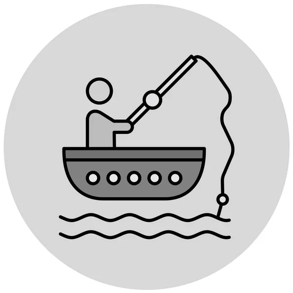 Pesca Icona Vettoriale Illustrazione — Vettoriale Stock