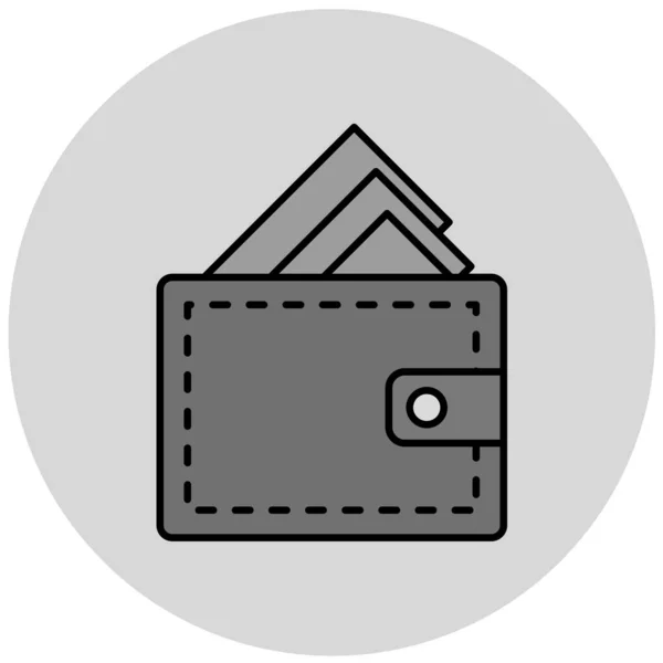 Portemonnaie Symbol Vektor Illustration — Stockvektor