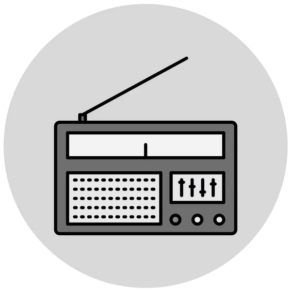 Wektor Ilustracja Współczesnej Ikony Radiowej — Wektor stockowy