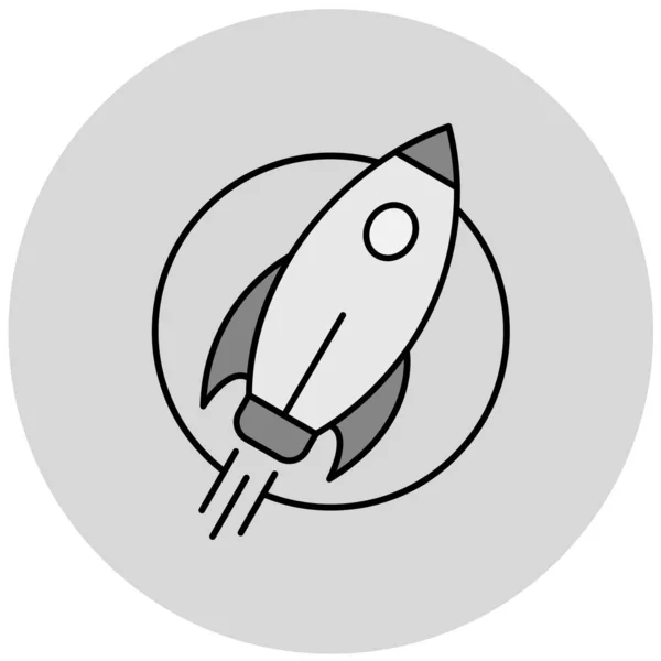 Space Rocket Icon Simple Illustration Startup Spaceship Vector Icons Web — Vector de stock