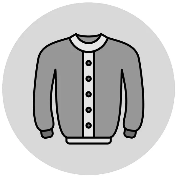Kabát Ikon Egyszerű Illusztráció Ruhák Vektor Ikonok Web — Stock Vector