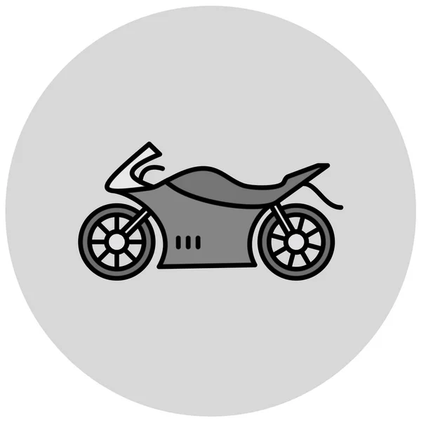 Ícone Vetor Motocicleta Ilustração Moderna — Vetor de Stock