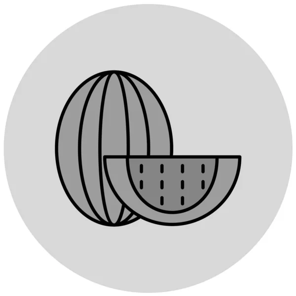 Vector Illustration Single Isolated Icon Watermelon — Vector de stock