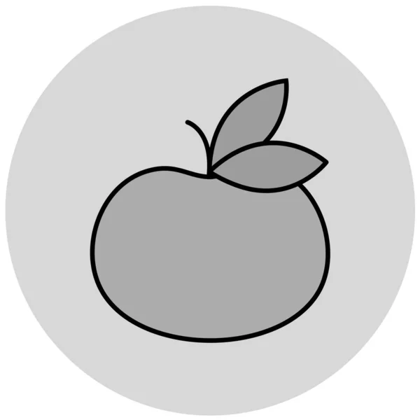 Pomme Icône Web Illustration Simple — Image vectorielle