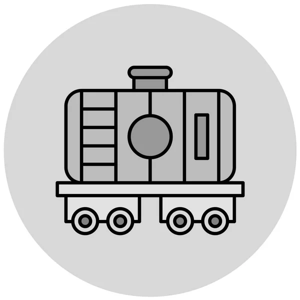 Eisenbahnwagen Web Ikone Einfache Illustration — Stockvektor