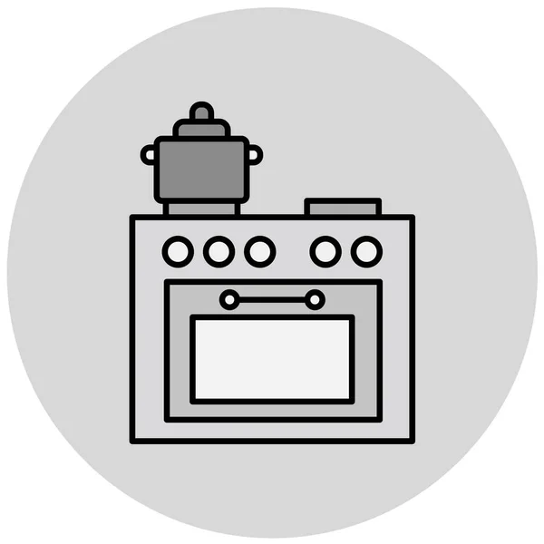 Φούρνος Web Εικονίδιο Απλό Σχεδιασμό — Διανυσματικό Αρχείο