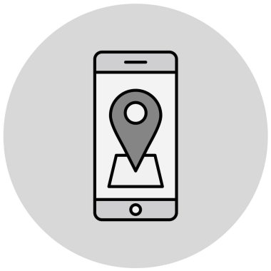 Cep telefonu simgesi, vektör illüstrasyonu