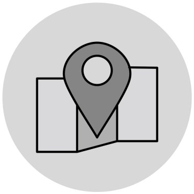 Harita iğnesi. Basit tasarım