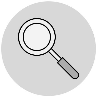 Büyüteç simgesi. Web tasarımı için loupe vektör simgelerinin basit çizimi