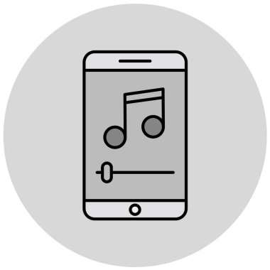 Moda biçimi izole edilmiş arka planda cep telefonu simgesi