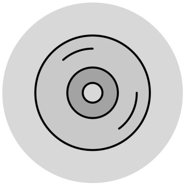 CD mi? Web simgesi basit illüstrasyon
