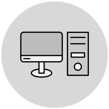 bilgisayar vektör simgesi modern basit illüstrasyon