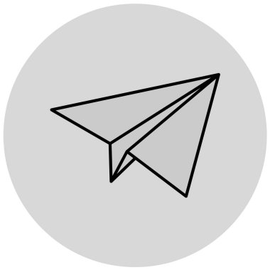 kağıt düzlem simgesi, vektör illüstrasyonu