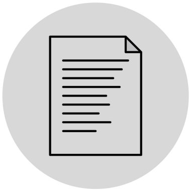 Belge. Web simgesi basit illüstrasyon