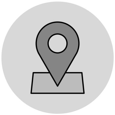 konum simgesi, vektör çizimi