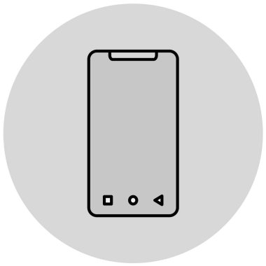 cep telefonu simgesi. Web tasarımı için akıllı telefon vektör sembolünün basit çizimi