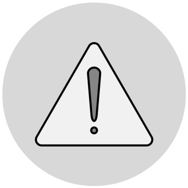 Ünlem işareti simgesi. uyarı işareti sembolü. düz tasarım biçimi.