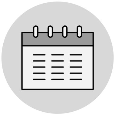 Takvim simgesi, vektör çizimi