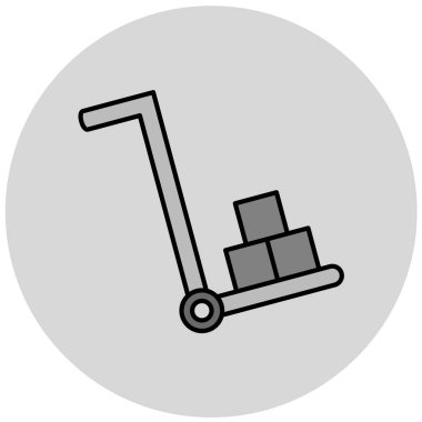 Bir dağıtım simgesinin vektör illüstrasyonu