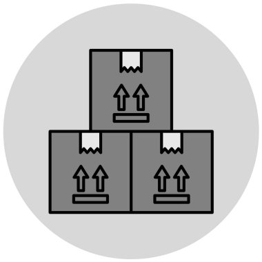 Bir dağıtım simgesinin vektör illüstrasyonu