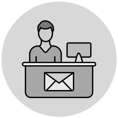 Dizüstü bilgisayar ile işadamı vektör çizim