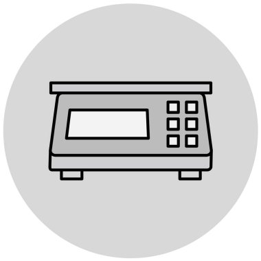 Mutfak aletleri ikonu. Web için mikrodalga fırın vektör simgelerinin basit çizimi