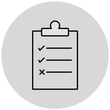 Kontrol listesi. Web simgesi basit illüstrasyon