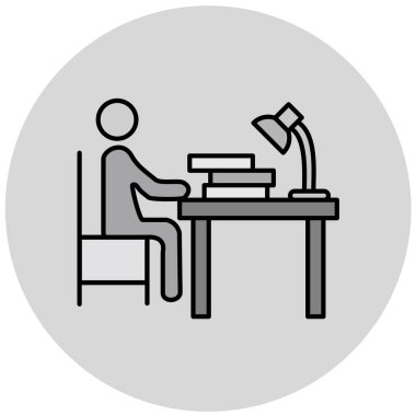 Ofis tablo simgesinin vektör illüstrasyonu