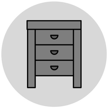 Modern mobilya simgesinin vektör illüstrasyonu