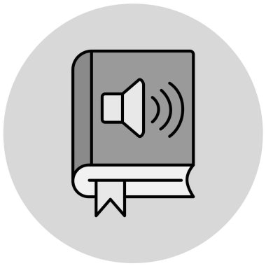 ses kitabı simgesi vektör illüstrasyonu