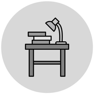 Masa lambası simgesi. vektör çizim