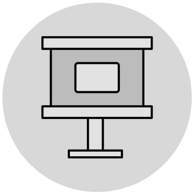 sunum vektörü simgesi modern basit illüstrasyon