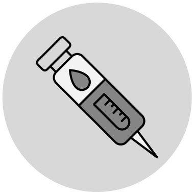 Şırınganın modern simgesinin vektör çizimi