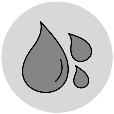 su damlaları simgesi, vektör illüstrasyonu