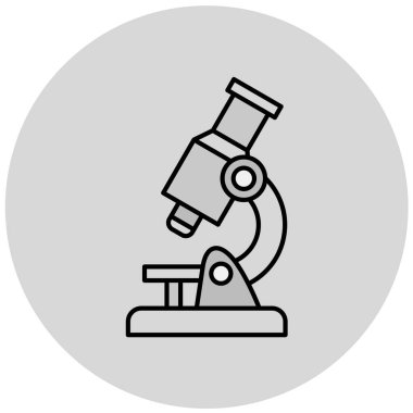 Mikroskop. Web simgesi basit illüstrasyon