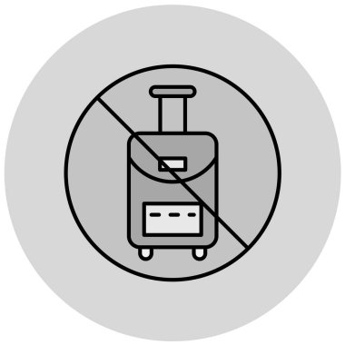 seyahat bavul simgesi. vektör çizim