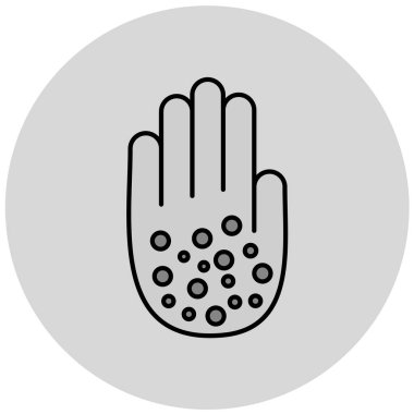 Bir el simgesinin vektör illüstrasyonu