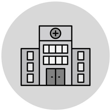 Hastane binası ikon vektör illüstrasyonu