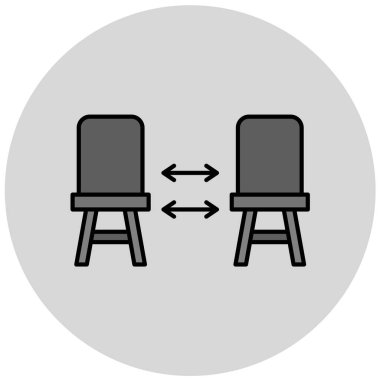 Masa. Web simgesi basit illüstrasyon