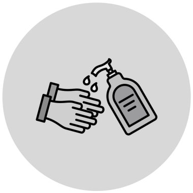 Bir şişe su ikonunun vektör çizimi