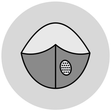 yüz maskesi simgesi. düz dizayn biçimi 10