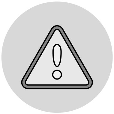 uyarı işareti simgesi, vektör illüstrasyonu